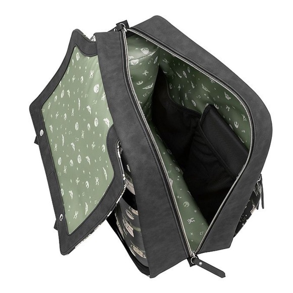 Petunia Pickle Bottom Black and Green Backpack - Picture 5 of 5